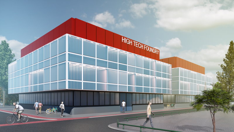 Artist‘s render of the University of Twente’s High Tech Foundry for silicon nitride production in Enschede.