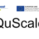 Logo of project QuScale, including logos of the European Union and Op Oost.